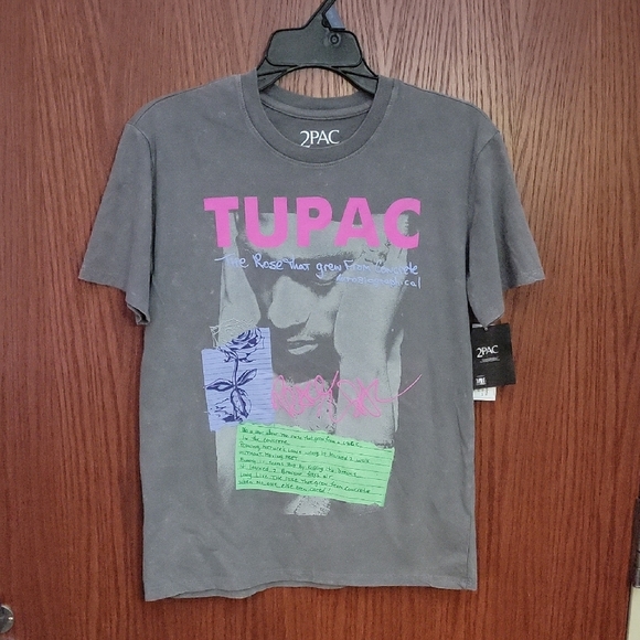 Tupac Gray Graphic T-Shirt Unisex NEW - Picture 1 of 8